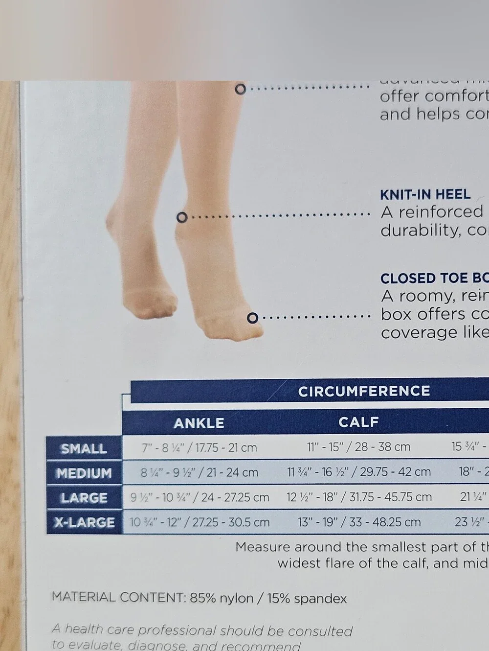 Truform Thigh High Firm Compression Stockings XL Beige